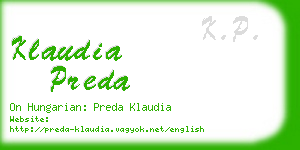 klaudia preda business card